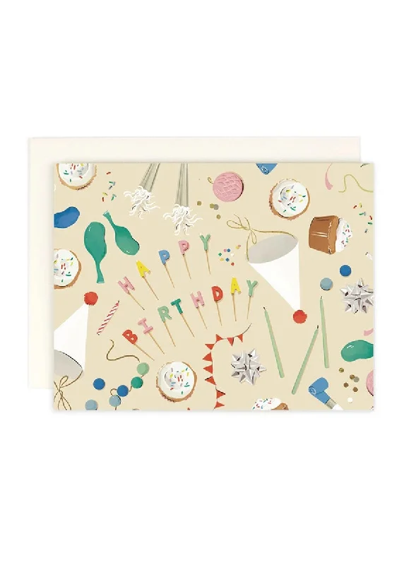 Modern Comfort Birthday Trimmings Card