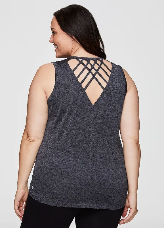 High Street Design Plus Stratus Crewneck Lattice Back Tank