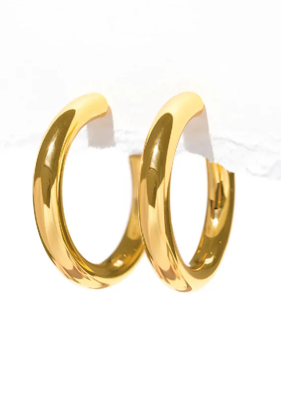 Avant-garde trend Sparkler Hollow Hoops - Gold