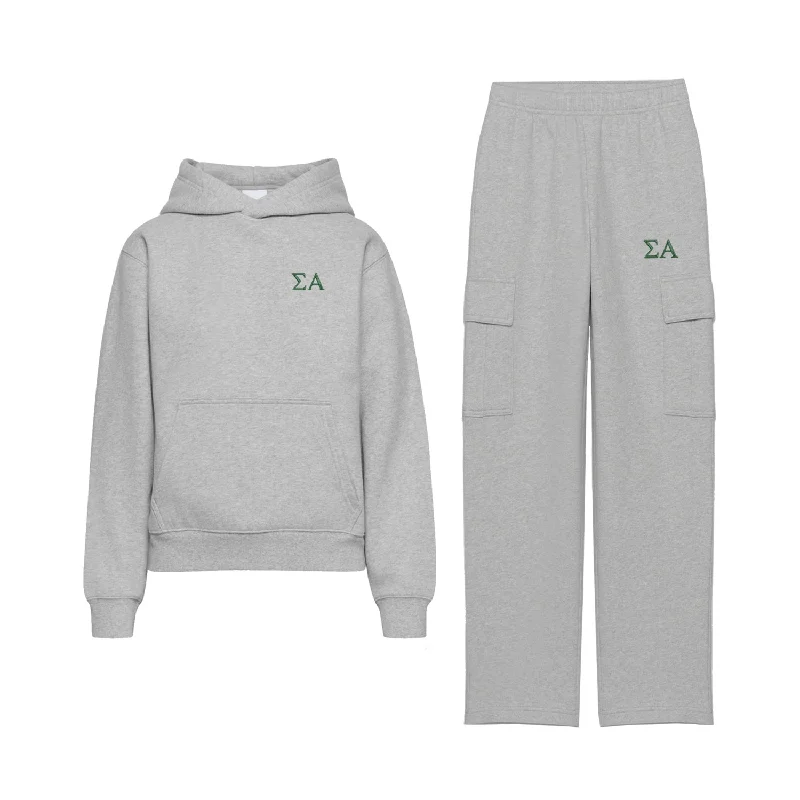 Girl Style Sigma Alpha Fave Fit Fleece Cargo Hoodie Set