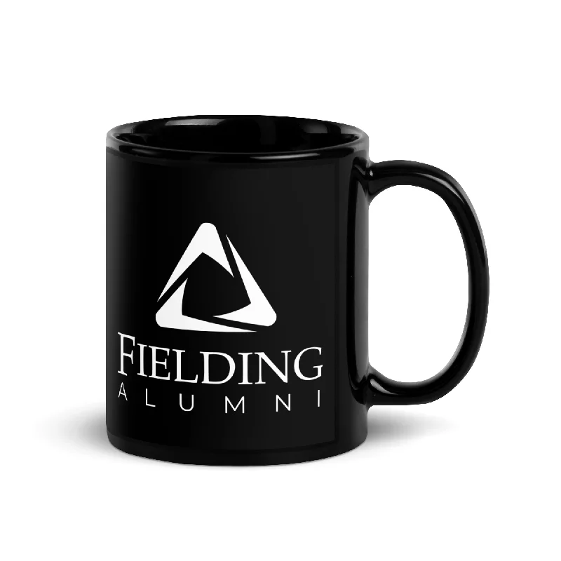 Elegant Outline Coffee Mug - 11 oz. Black Glossy | Alumni Logo