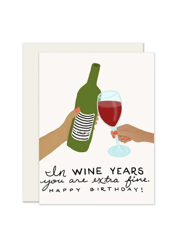 Bright Colors Wine Years Card