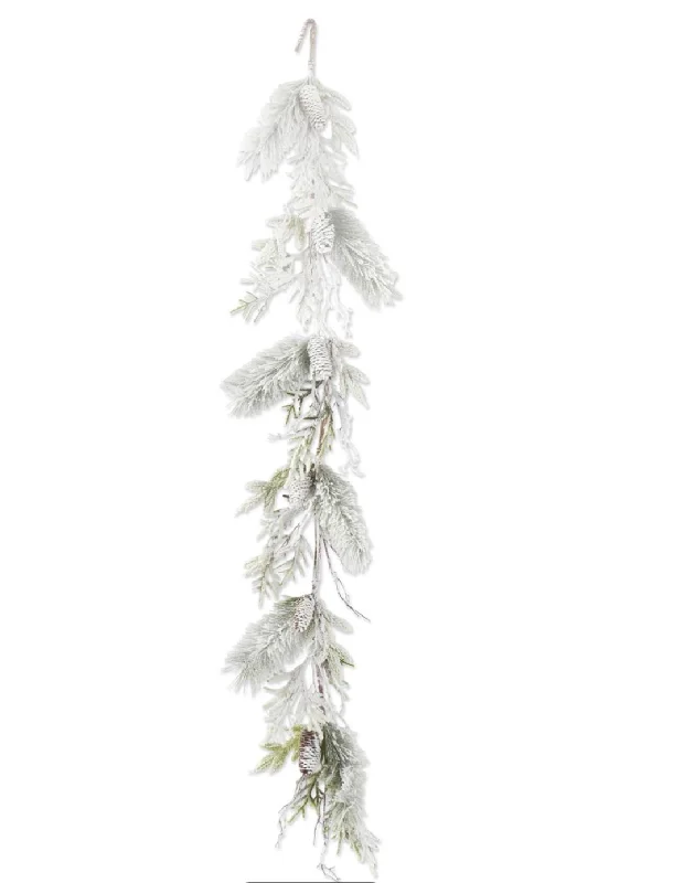 Eye-catching Personality 55301C 60" Heavy Flocked Garland