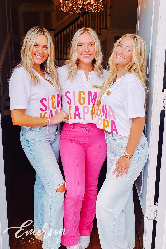 Soft Textures Sigma Kappa Colorful Recruitment Henley