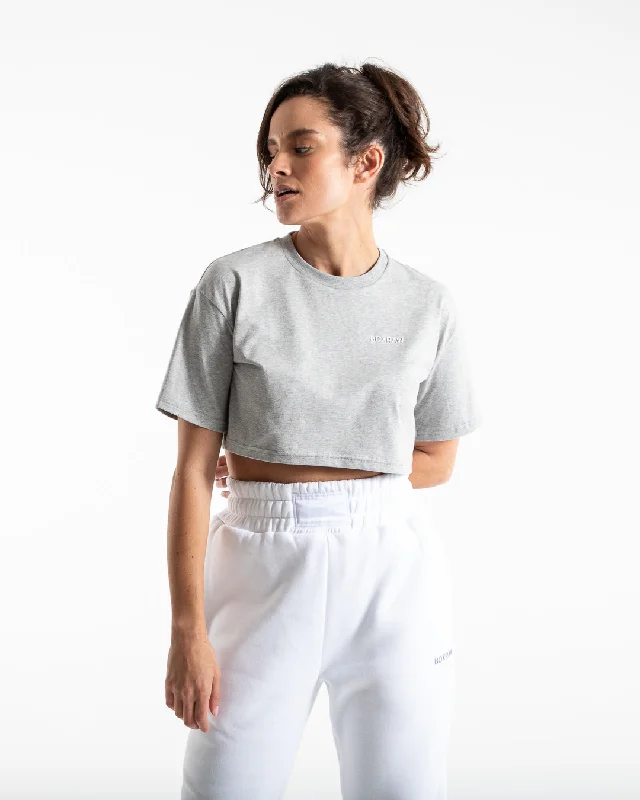Trendy and versatile Cropped BOXRAW T-Shirt - Grey