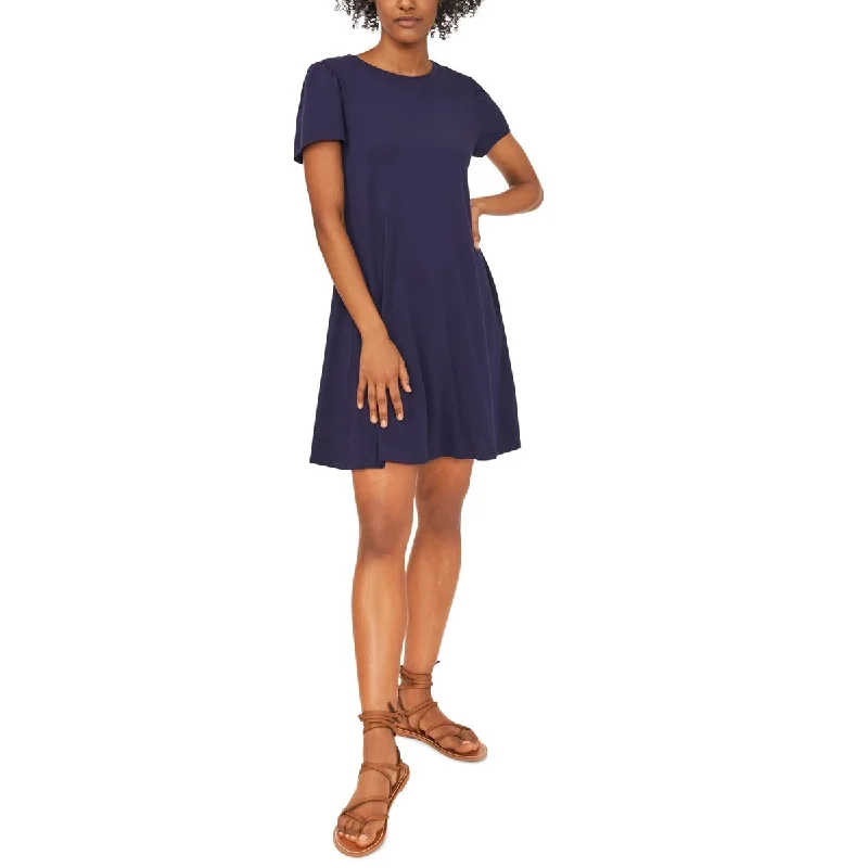 Cozy Shirts Riley & Rae Women's Puff Sleeve Dress Blue Size Small