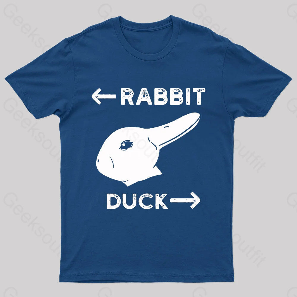 Comfortable And Cold-proof Wittgensteins Rabbit Duck Illusion Geek T-Shirt