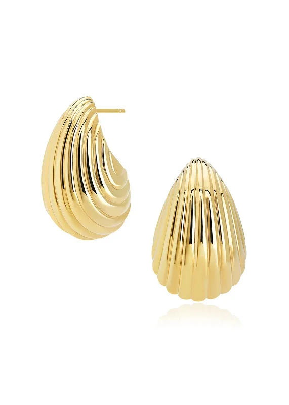 Stylish Wear Dani Statement Teardrop Studs - Gold
