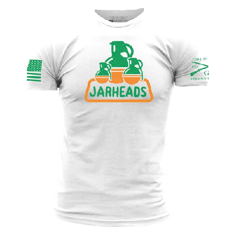 Slightly Flared Design Jarheads T-Shirt - White