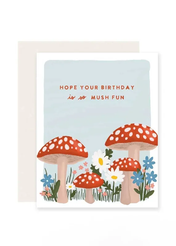 Body Design Mushroom Birthday Card