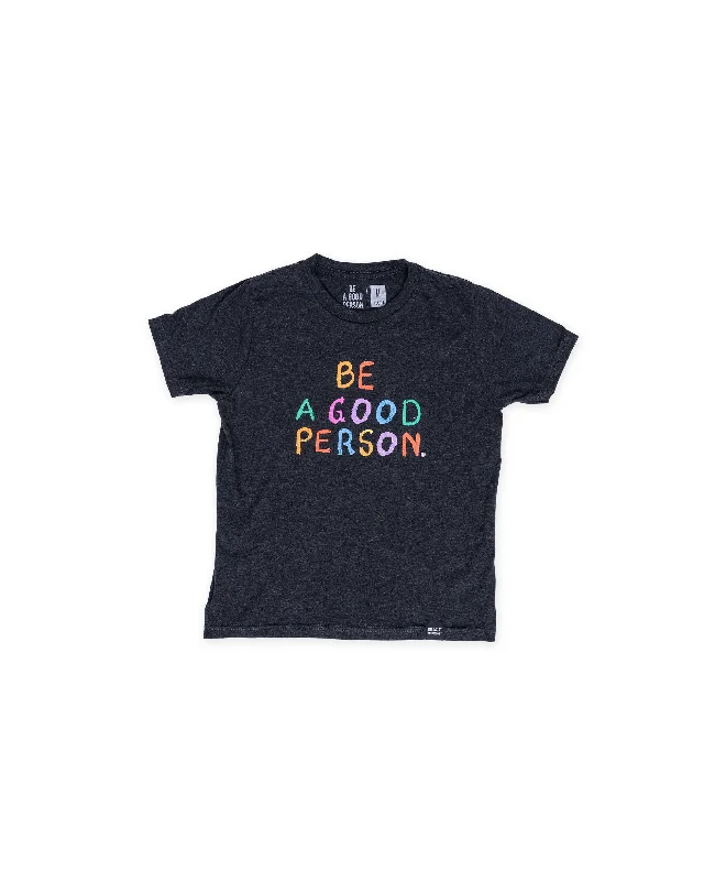 Celebrity Style Crayon Spectrum Youth T-Shirt - Charcoal
