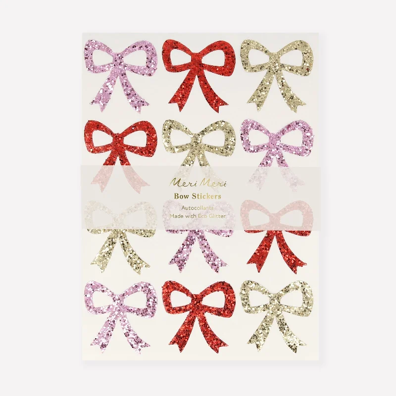 Elegant Wear Meri Meri Glitter Bow Stickers