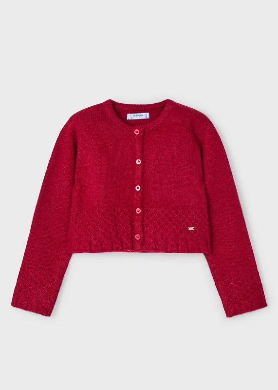 Trendy Looks Beck Knit Cardigan - Cherry