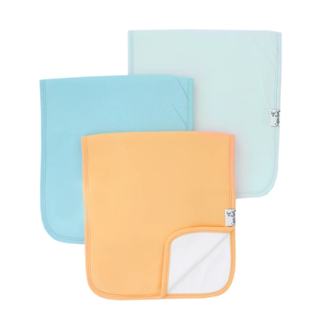 Stunning Fashion Copper Pearl Burp Cloth Set | Bennie