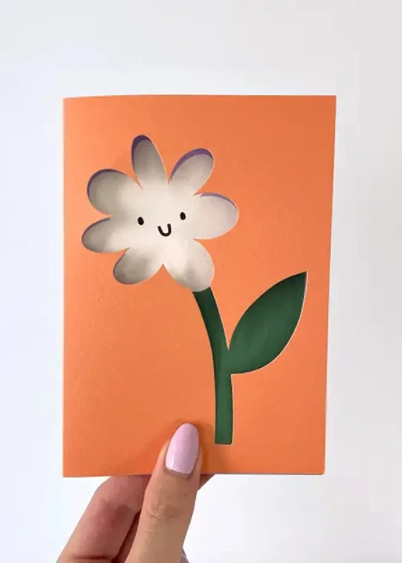 Cozy Vibes Flower Die-Cut Card