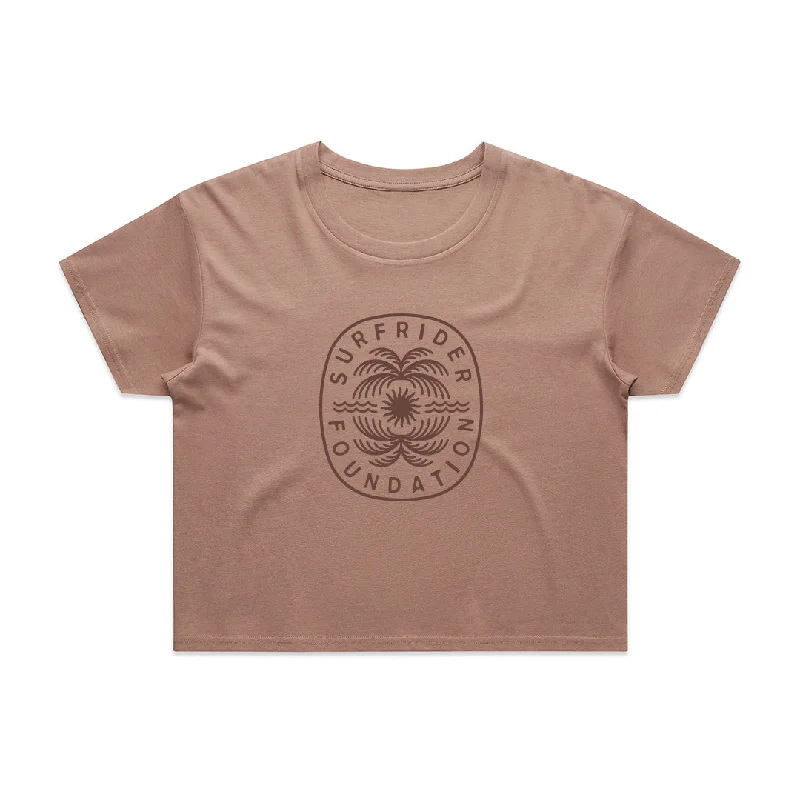 Comfortable Jackets Womens Sunbadge Crop Tee