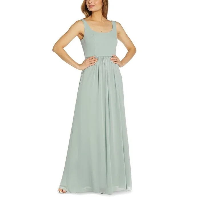 Celebrity Picks Adrianna Papell Women's Square Neck Gown Green Size 6