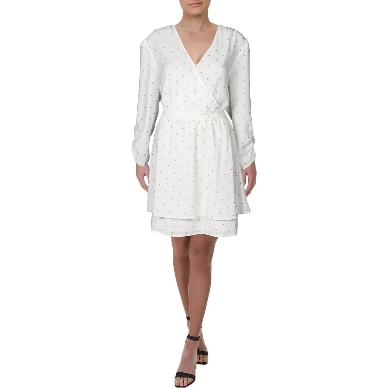 Fun and cute 1.STATE Women's Moonlit Tie Waist Polka Dot Mini Dress White