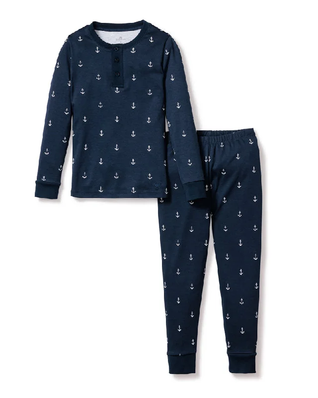 Multifunctional Style Petite Plume Children's Tight Fit Pajamas in Portsmouth Anchors