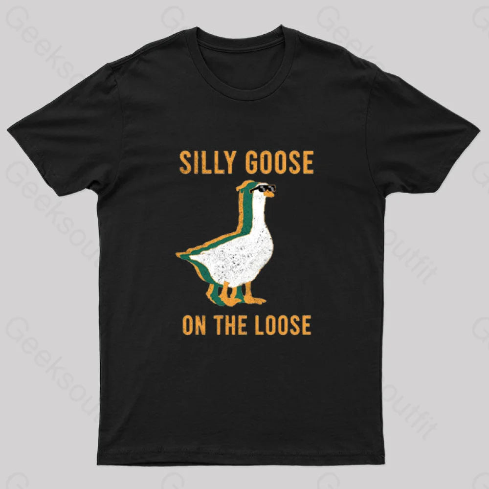Comfortable Sweaters Silly Goose on The Loose Nerd T-Shirt