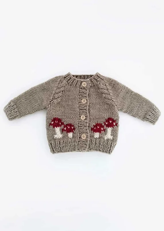 Cute Design Mushroom Cardigan Sweater