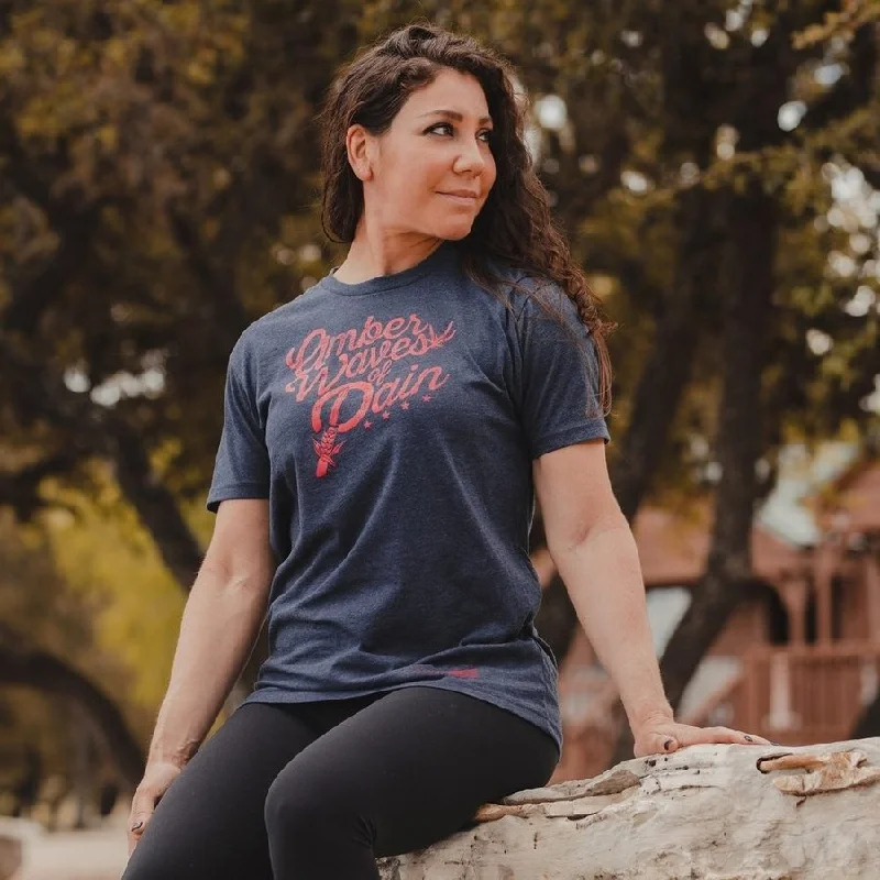 Comfy Pants Women's Amber Waves Boyfriend Fit T-Shirt - Midnight Navy
