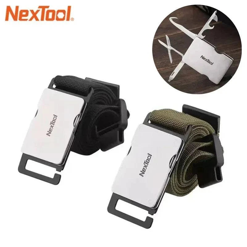 Noble Temperament Xiaomi NexTool  Multi Functional Men Waist Belt Buckle Repair Tool Screwdrivers Scissors File Bottle Opener SIM Card Pin Remover