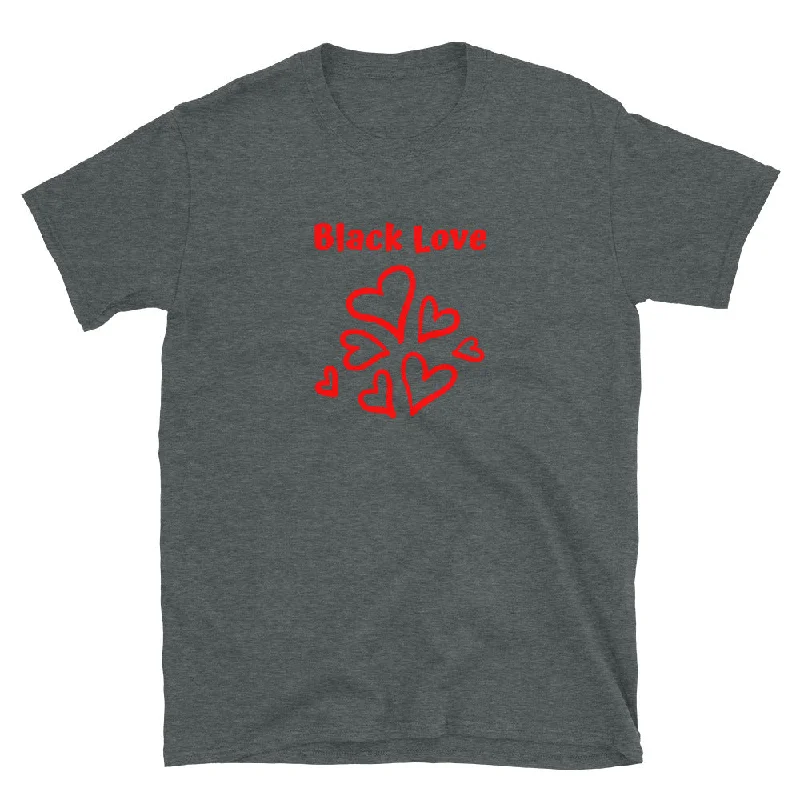 Refreshing Design Black Love T-Shirt