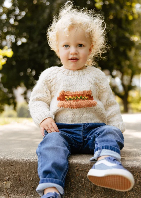 Celebrity Must-have Hot Dog Crewneck Sweater - Ivory