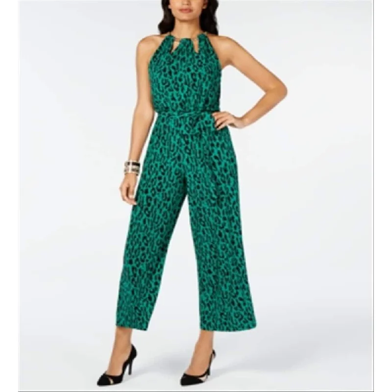 Unique Design Thalia Sodi Women's Floral Print Chain Neck Jumpsuit Green Size Small Unique Design Thalia Sodi Women's Floral Print Chain Neck Jumpsuit Green Size Small