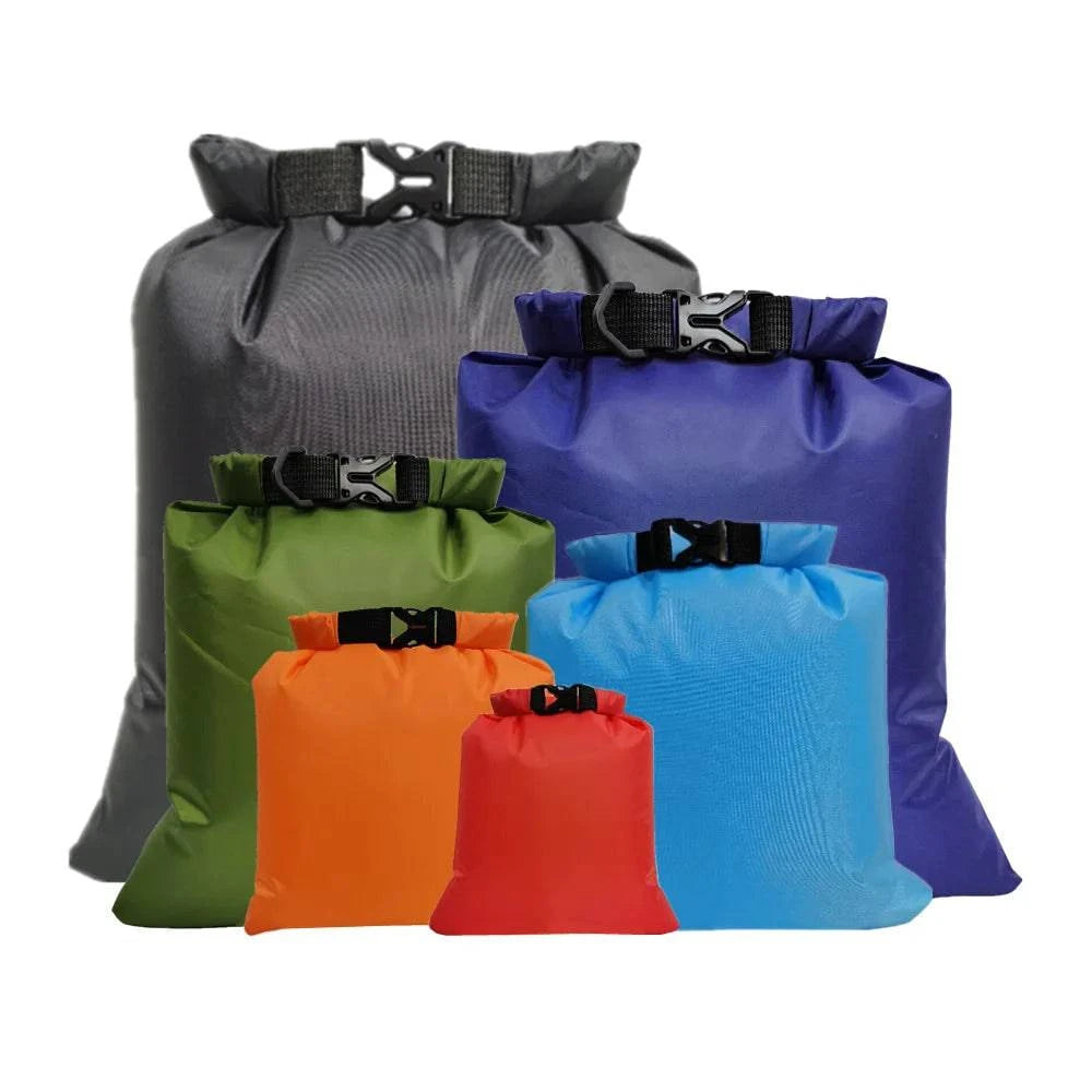 Fashion Innovation 6PCS Outdoor Waterproof Bag Dry Pack Sack Sports Bag for Drifting Boating Floating Kayaking Beach Camping Surfing Swimming Bags