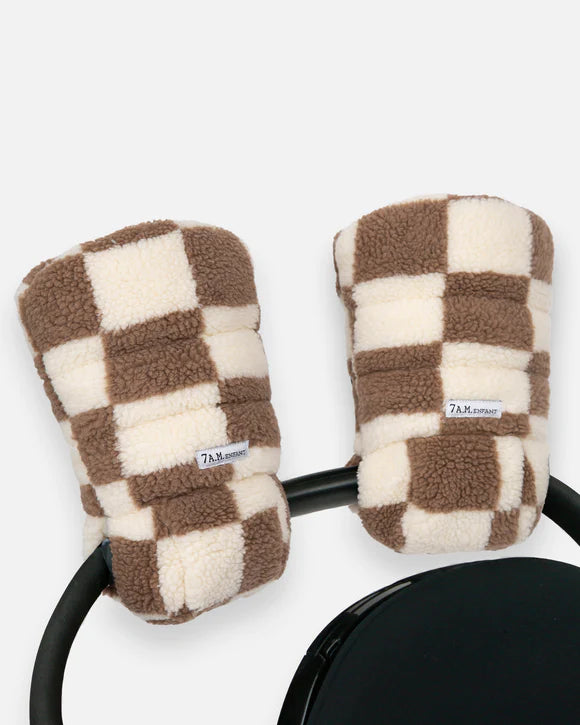 New Products 7AM Enfant Warmmuffs in Checker Tan