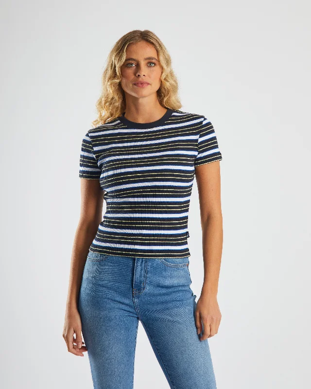 Eye-catching Personality Yolanda Tee Marine Navy