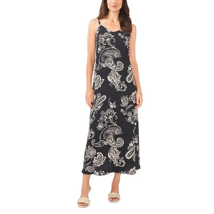 Letter embroidery Vince Camuto Women's Full Length Dress Gray Size X-Large