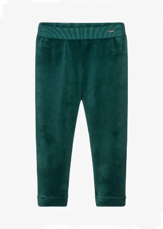 Sports Express Holly Velvet Leggings - Bottle Green