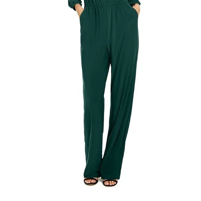 Alice style Ny Collection Women's Chain Link Jumpsuit Green Size Petite X-Large