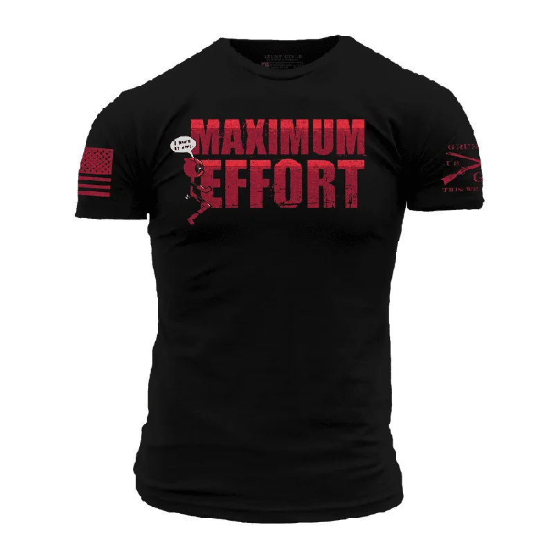 Fashionable and casual Maximum Effort T-Shirt - Black