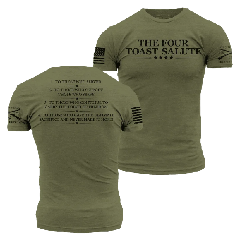Design Must-have The Four Toast Salute T-Shirt - Military Green