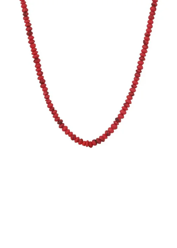 Leisure Travel Sidekick Beaded Necklace - Red