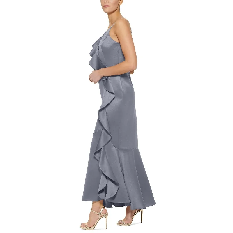 Relaxed Dresses Dkny Women's Ruffled Satin Gown Blue Size 16