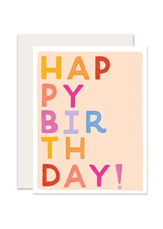 Quality Tailoring Birthday Block Letters Card