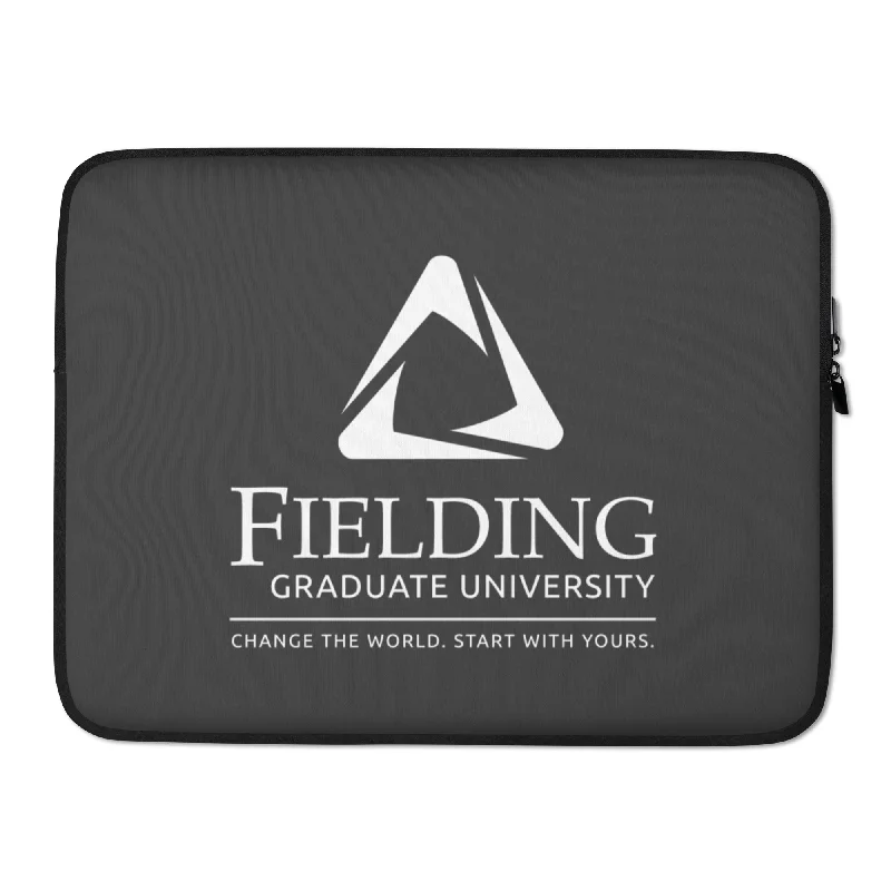 Elegant And Noble Laptop Sleeve - Dark Grey | Fielding Logo