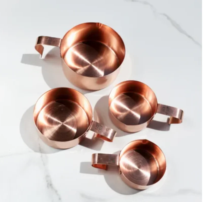 Minimalism Copper Plated Measuring Cups