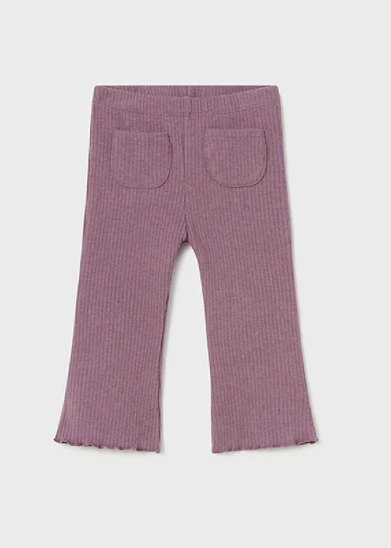 Street Personality Style Dot Flare Leggings - Heather Orchid