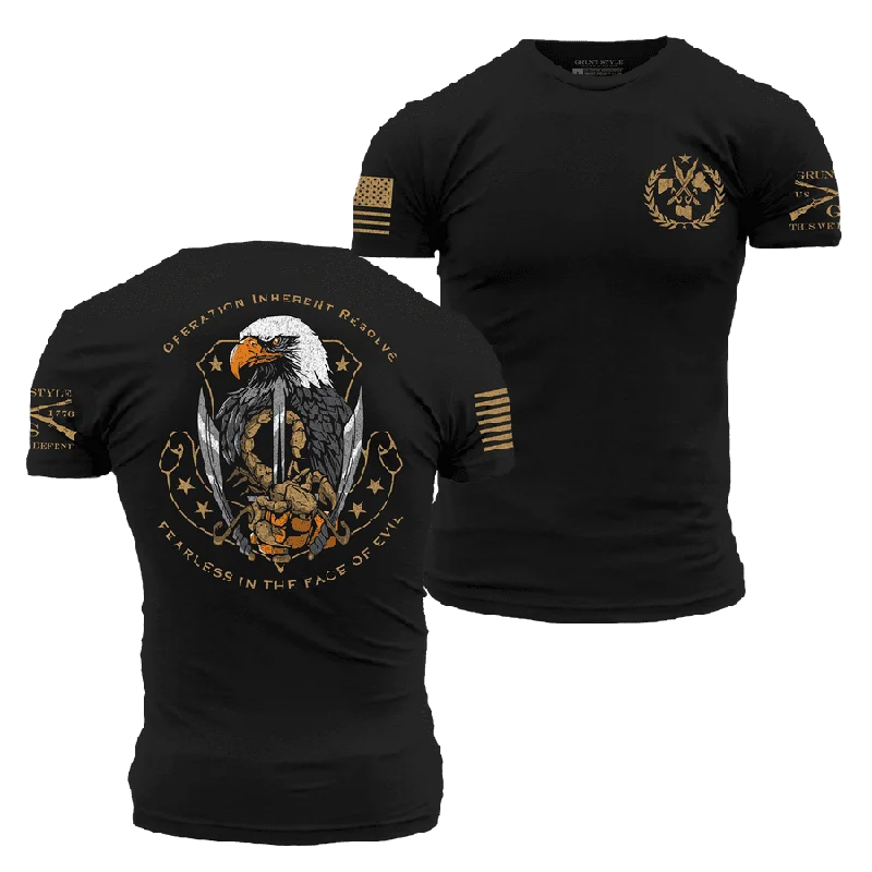 Elegant And Simple Operation Inherent Resolve T-Shirt - Black
