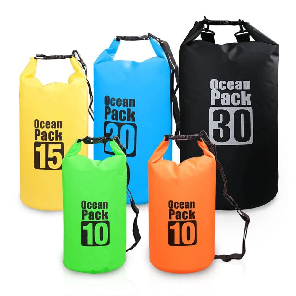Amazing design 10L/15L/20L/30L Outdoor Waterproof Dry Bag Backpack Swimming Bag Water Floating Bag Sack for Kayak Rafting River Trekking