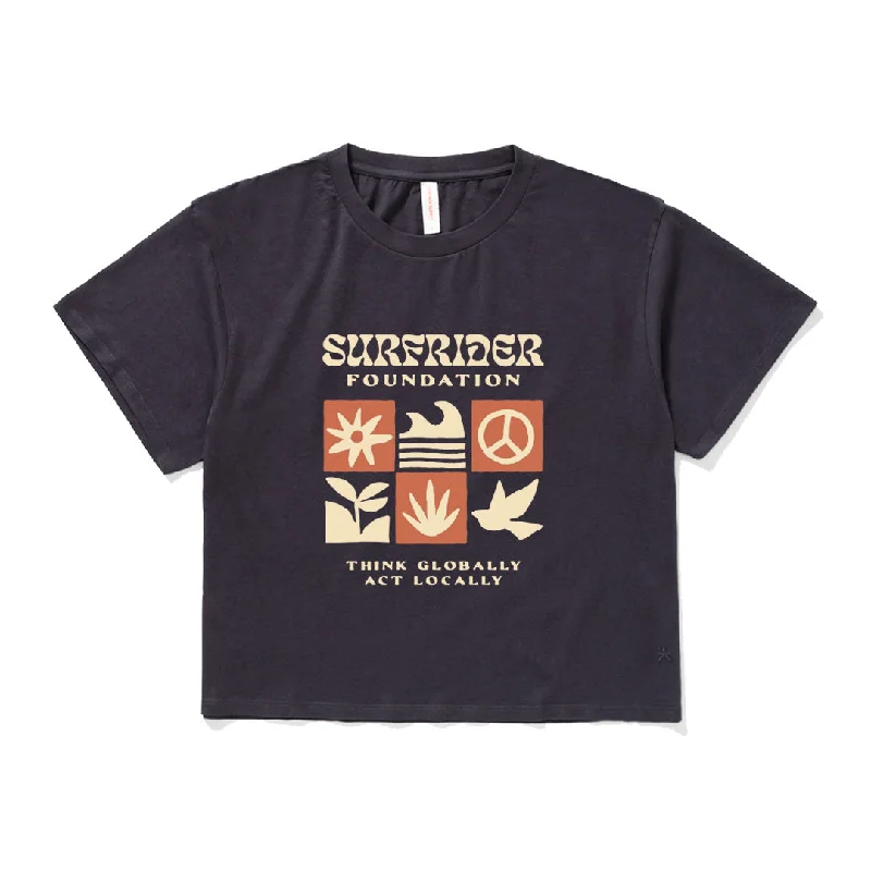 Lounge Wear Womens Think Globally Tee (black)