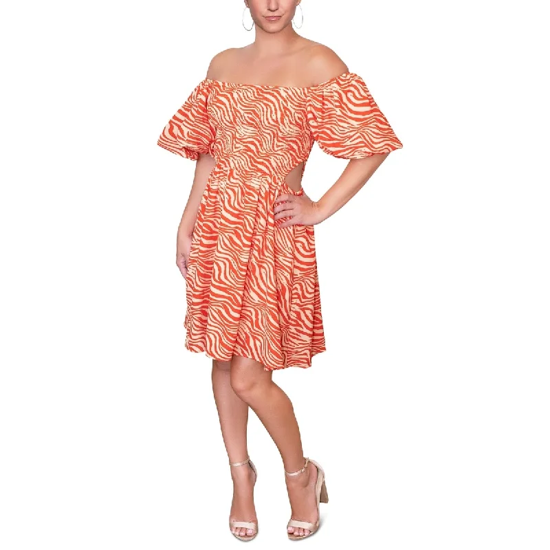 Layered Comfort Rachel Roy Women's Nova Side Cutout Dress Orange Size Small