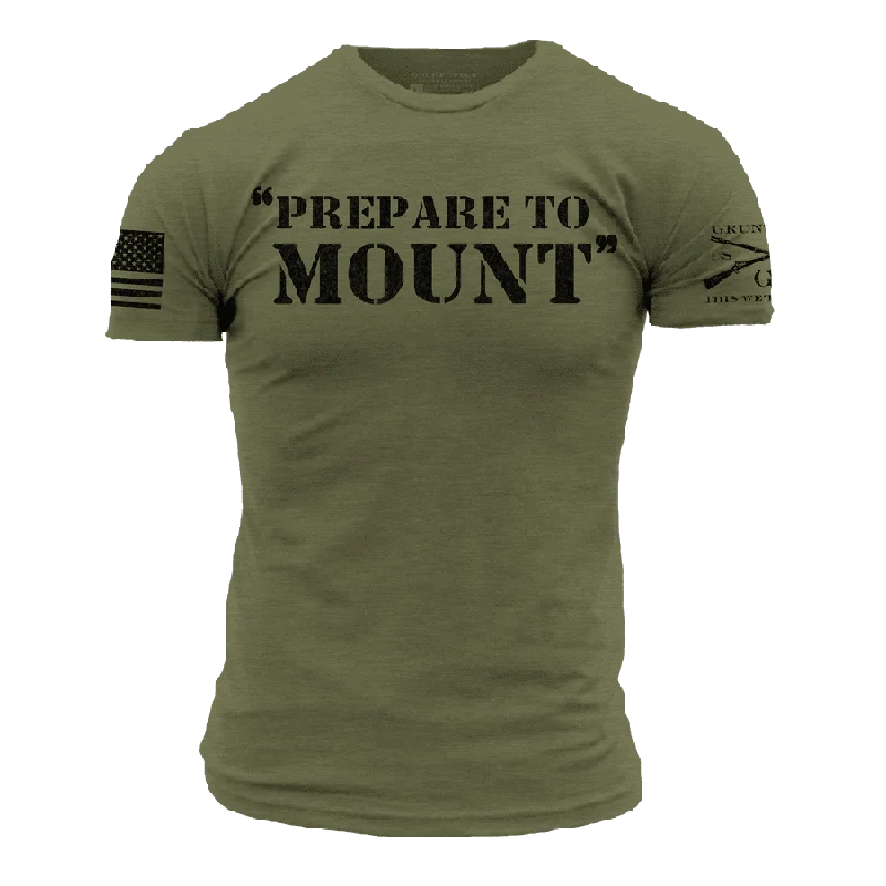 Exquisite Fabrics Prepare To Mount T-Shirt - Military Green