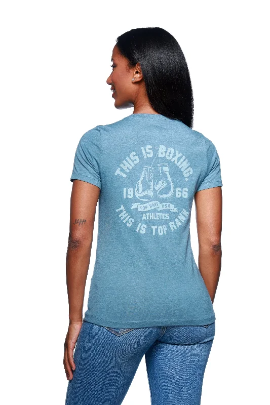 High Street Series Heather Slate Top Rank Women's V-Neck T-Shirt